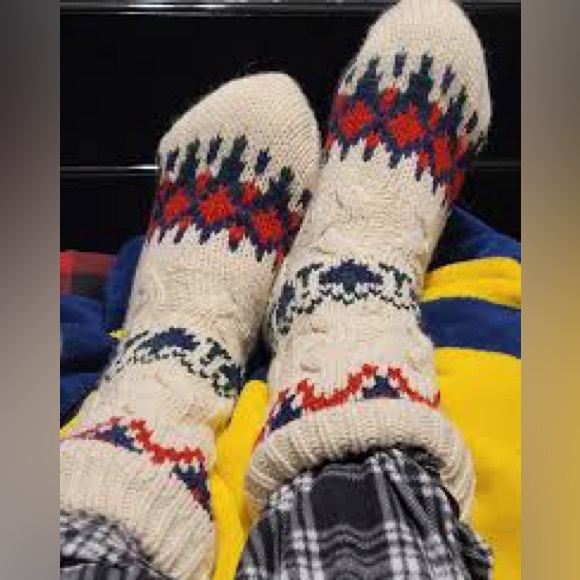 Muk Luks Women's Cabin Socks Size 6-10 One Size Faux Fur Lining NEW WITH TAGS - Picture 5 of 5